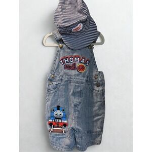 Vintage Thomas & Friends Striped Overall & Hat Set Size 4T